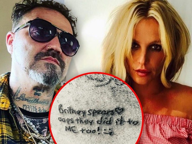 Bam Margera Gets Britney Spears Tattoo, ‘Oops They Did It To Me Too’