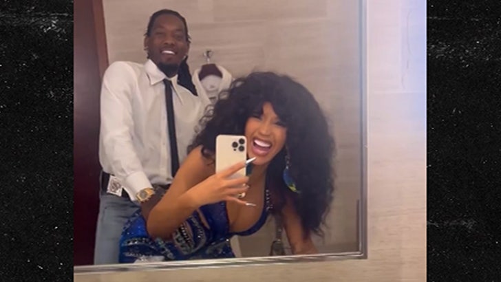 Cardi B Shares Raunchy Clip From VMAs, Pretends to Bang Offset in Bathroom