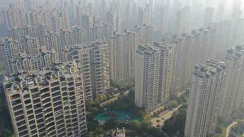 A high-rise apartment complex in Zhenjiang City
