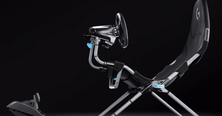 Logitech’s lightweight racing chair folds up for easy storage