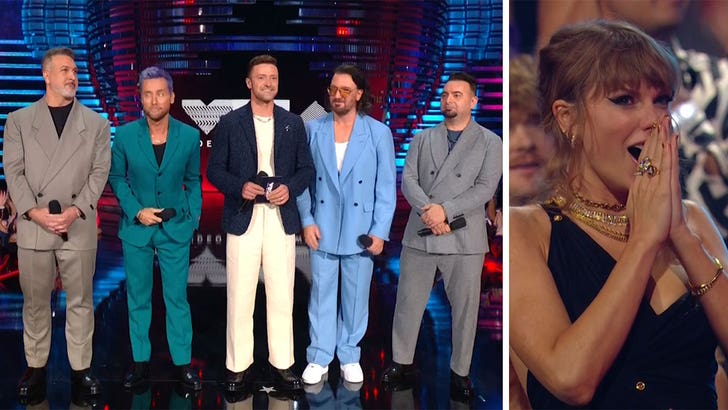 *NSYNC Reunites on VMA Stage, Taylor Swift Gushes Over Boy Band