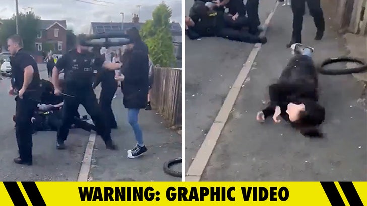 Welsh Woman Knocked Unconscious by Thrown Tire in Wild Police Video