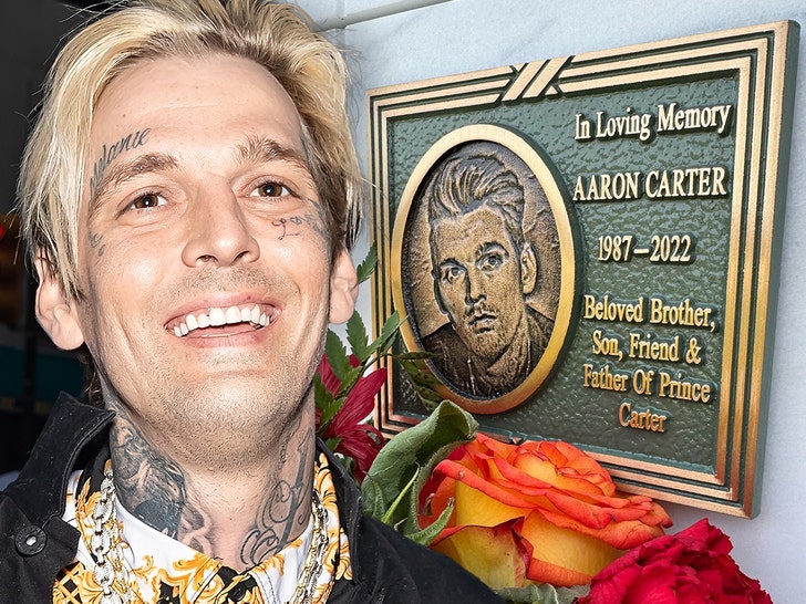 Aaron Carter Gets Gravestone Portrait at Forest Lawn Cemetery