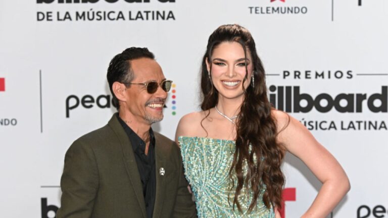 Marc Anthony and Wife Nadia Ferreira Color-Coordinate at 2023 Billboard Latin Music Awards