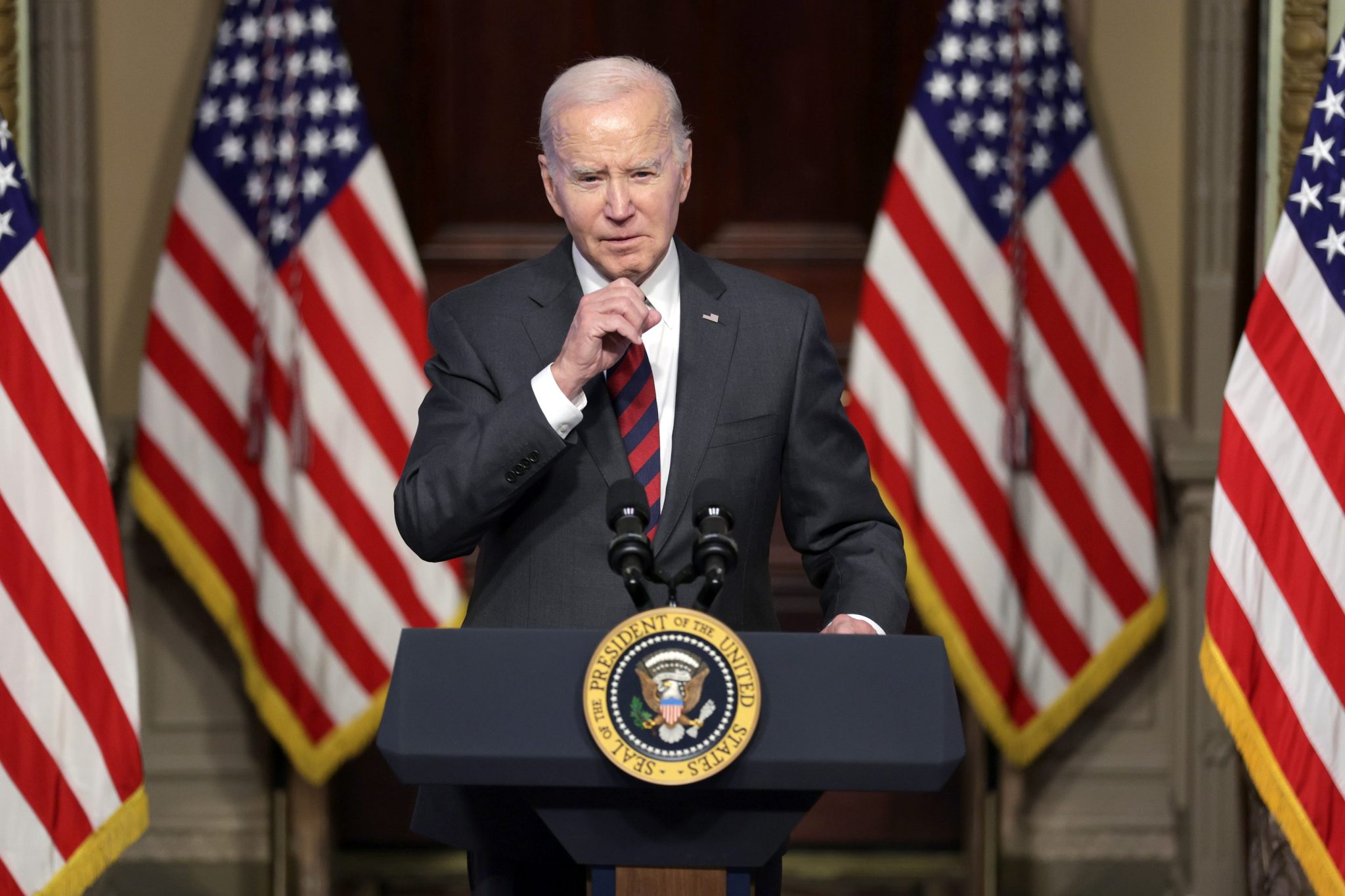 Biden touts ‘progress’ on supply chain issues that have fueled inflation