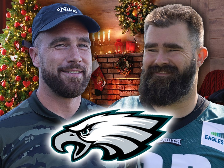Travis Kelce Sings With Brother Jason on Philadelphia Eagles Christmas Song