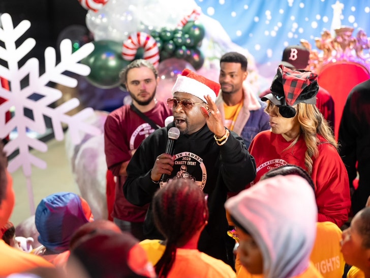 Martin Lawrence Plays Santa For Foster Kids, Presents and Go-Kart Races