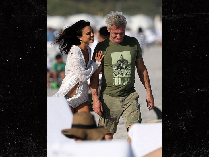 Sean Penn Shows Major PDA with Actress Nathalie Kelley in Miami