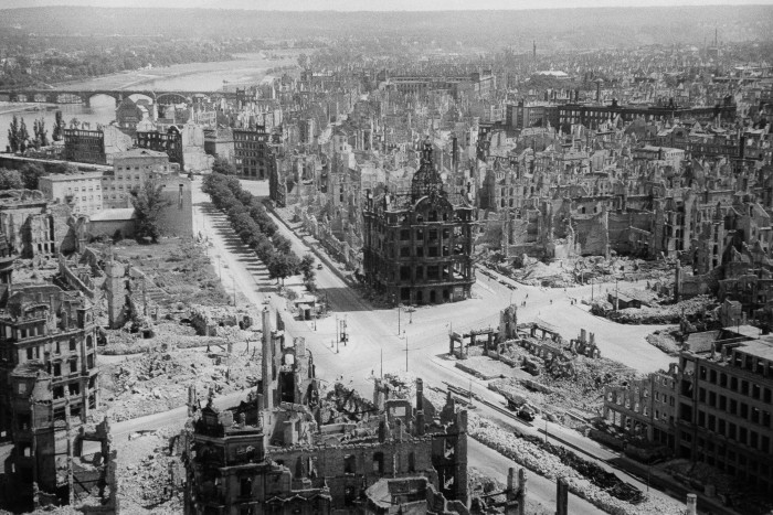 Destroyed Dresden in 1945
