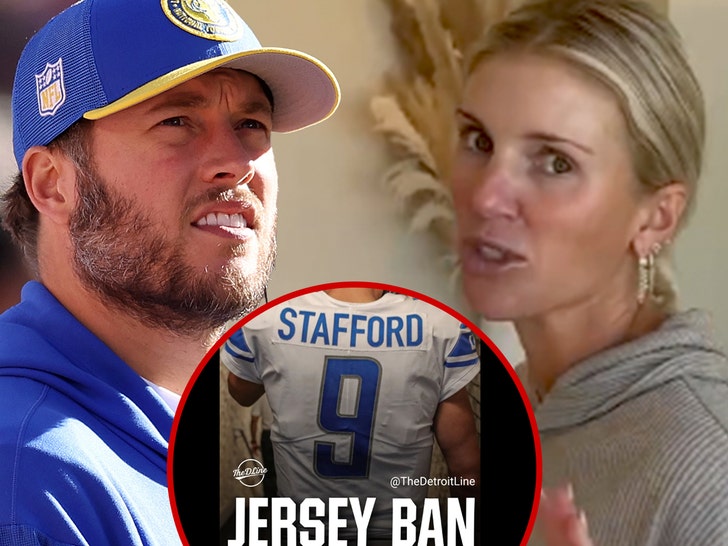 Matthew Stafford’s Wife Claps Back At Lions Fan Organizing Jersey Ban