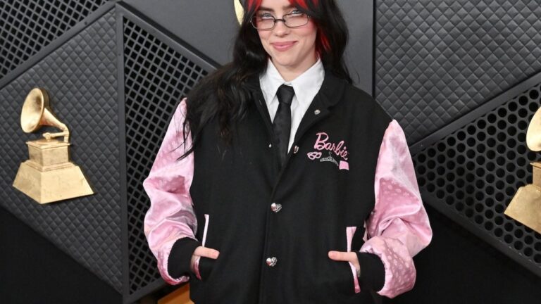 Billie Eilish Wore the Cutest Barbie Bomber Jacket to the 2024 GRAMMYs - Shop Similar Looks