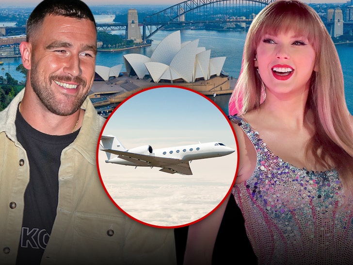 Travis Kelce On Private Jet to Sydney to Go See Taylor Swift