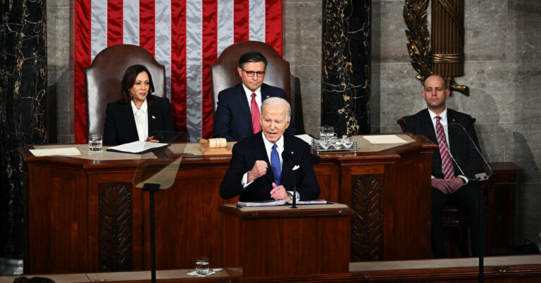 Biden Strikes Contrast With Trump in State of the Union Address