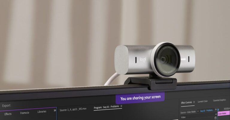 Logitech’s new MX Brio is a $200 4K webcam with ‘AI-enhanced image quality’