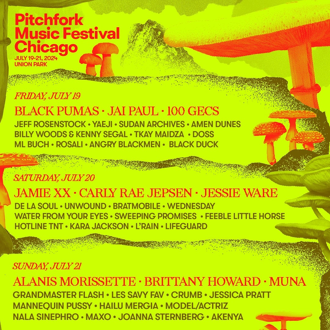Pitchfork Music Festival 2024 Lineup and Dates Announced