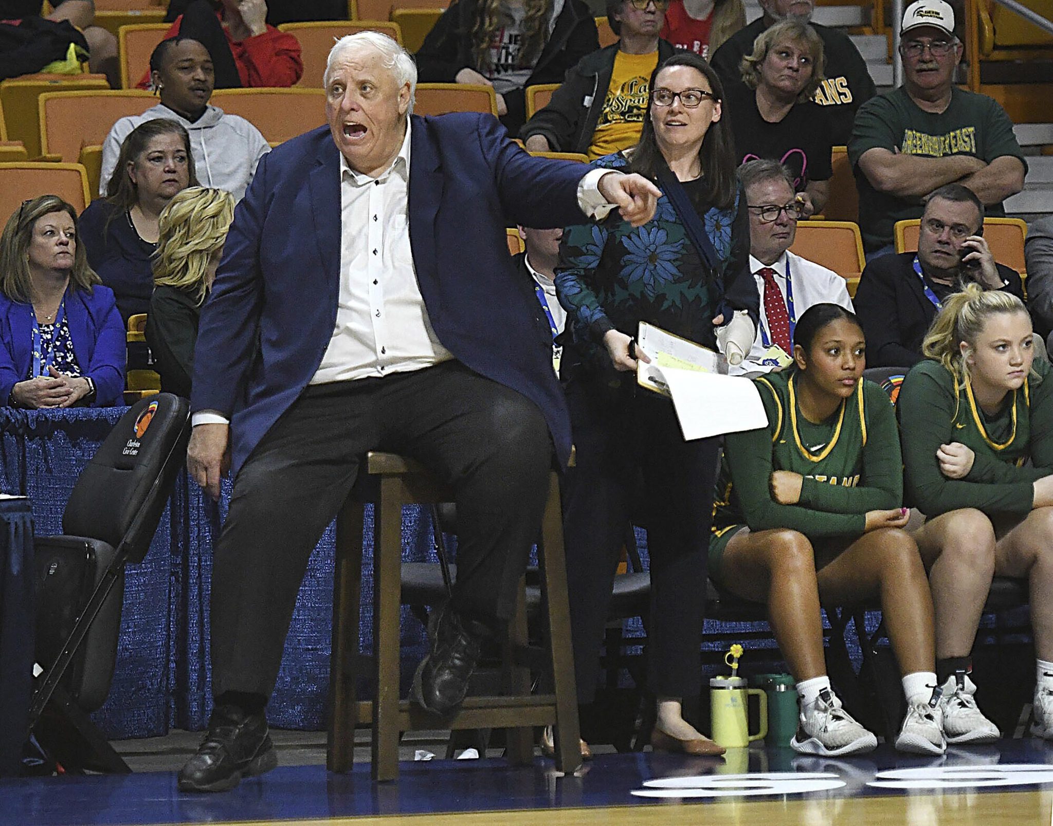 West Virginia Governor Jim Justice coaches high school girls’ basketball while running for Senate