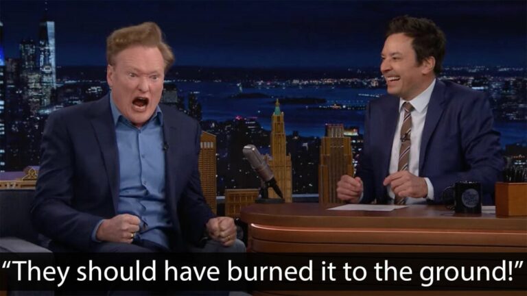 Conan O'Brien angrily reacting to his old studio is peak late night