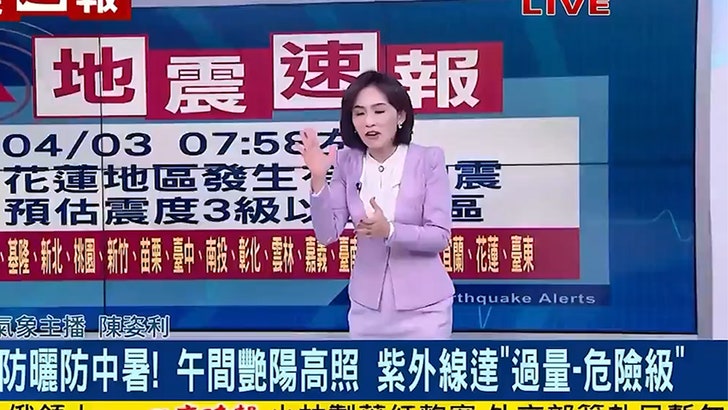 Taiwan Earthquake Broadcasters Unfazed As Studio Violently Shook